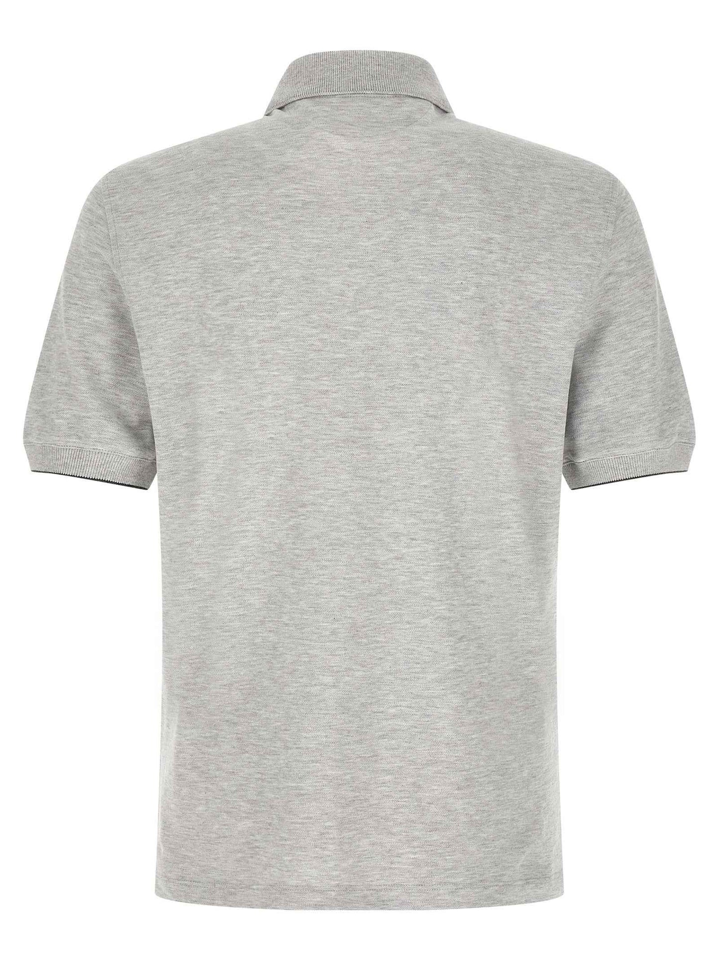 Gray Cotton Polo Shirt