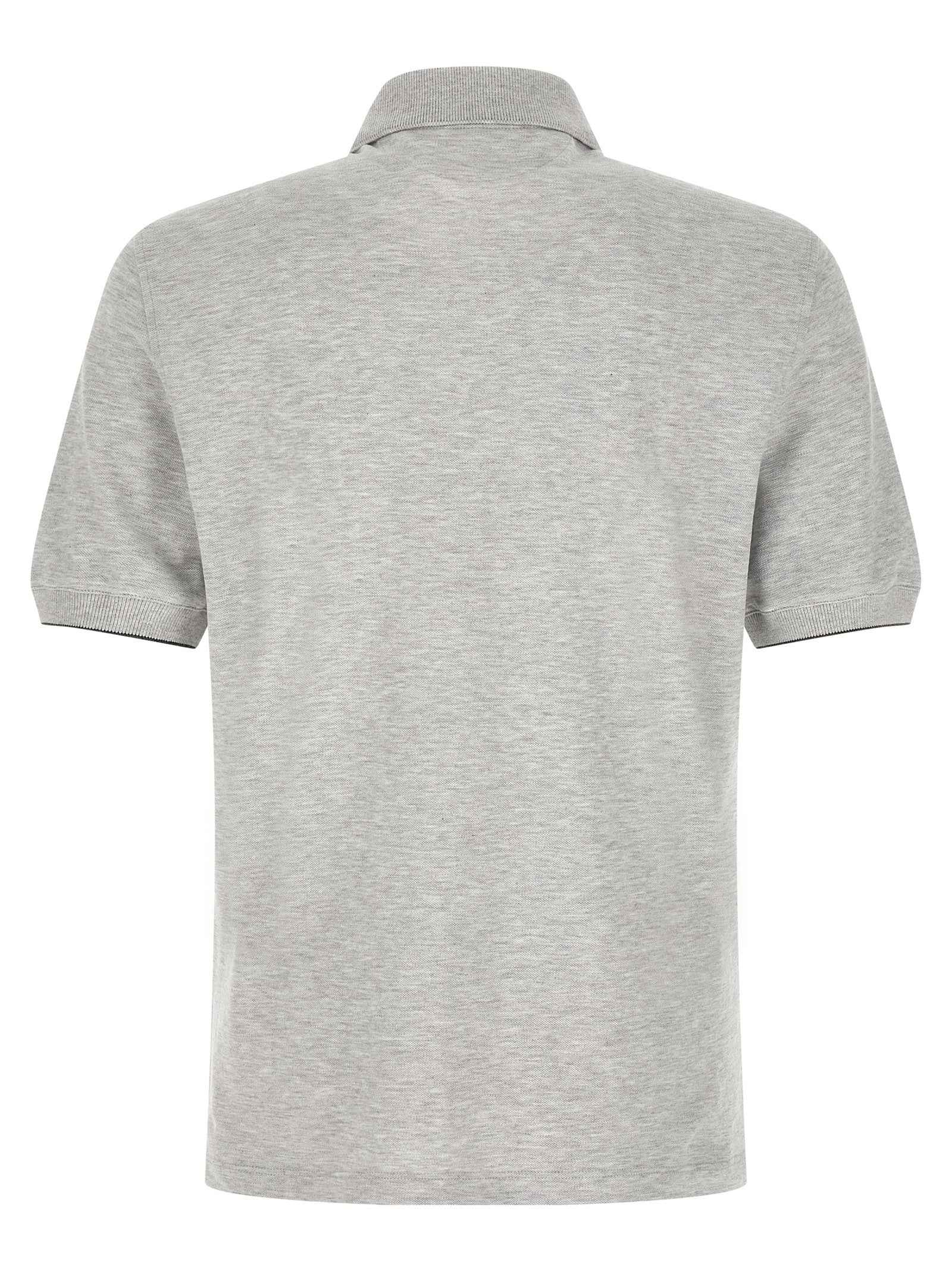 Gray Cotton Polo Shirt