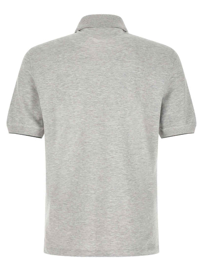 Gray Cotton Polo Shirt