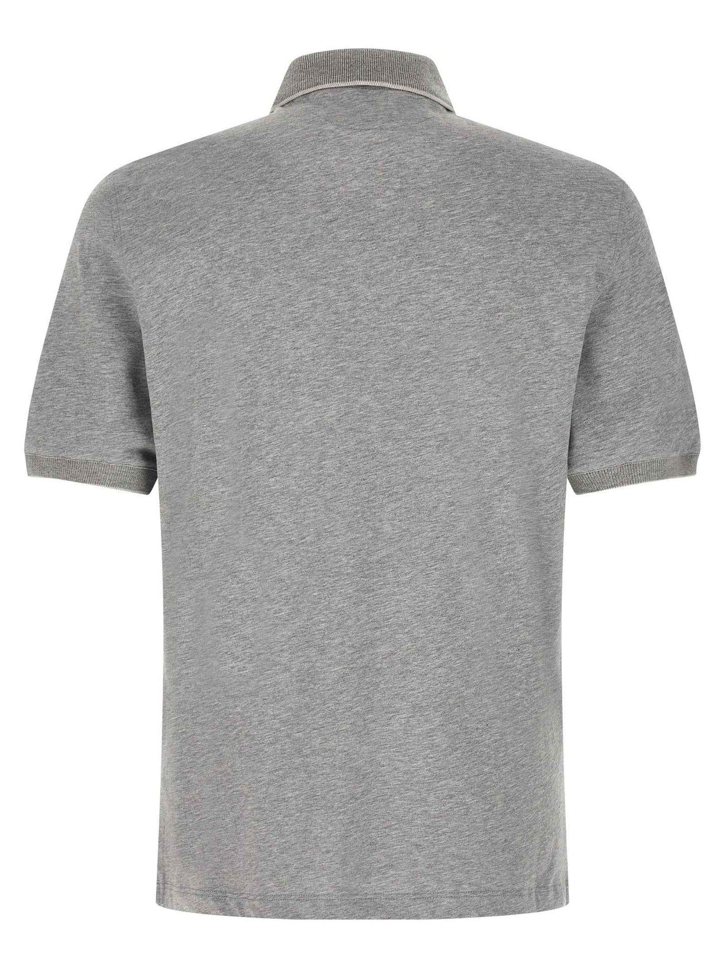 Gray Cotton Polo Shirt