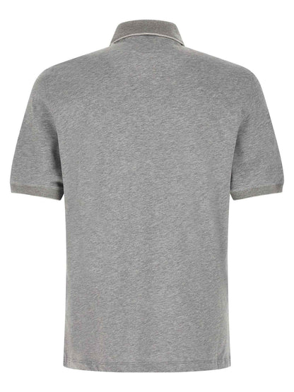 Gray Cotton Polo Shirt