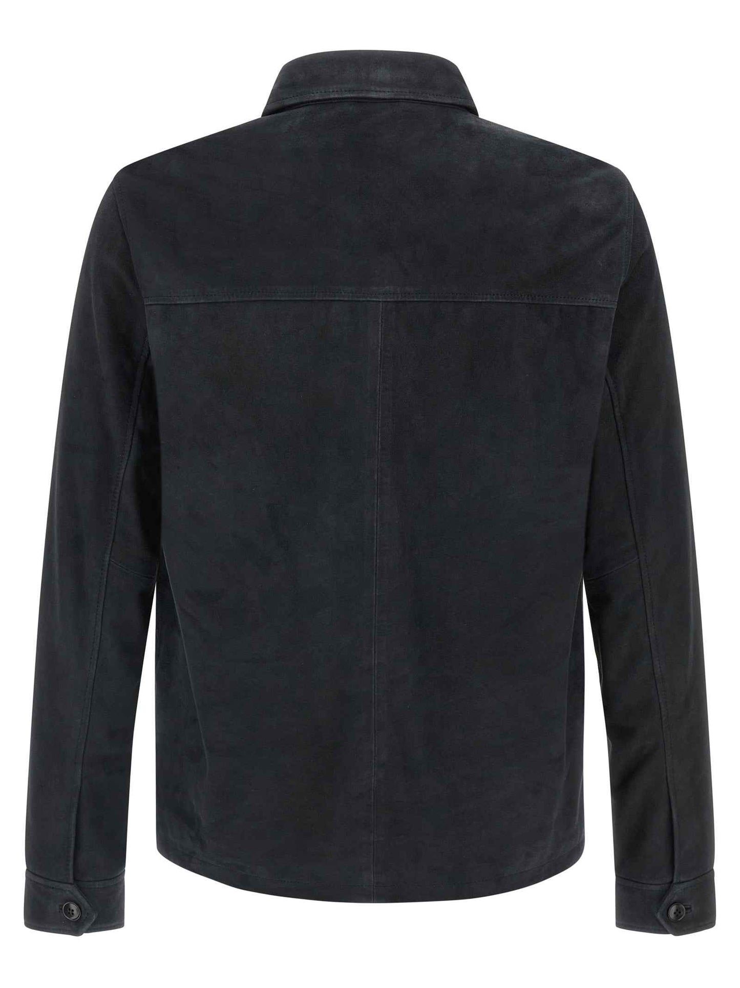 Blue Leather Leather Jacket