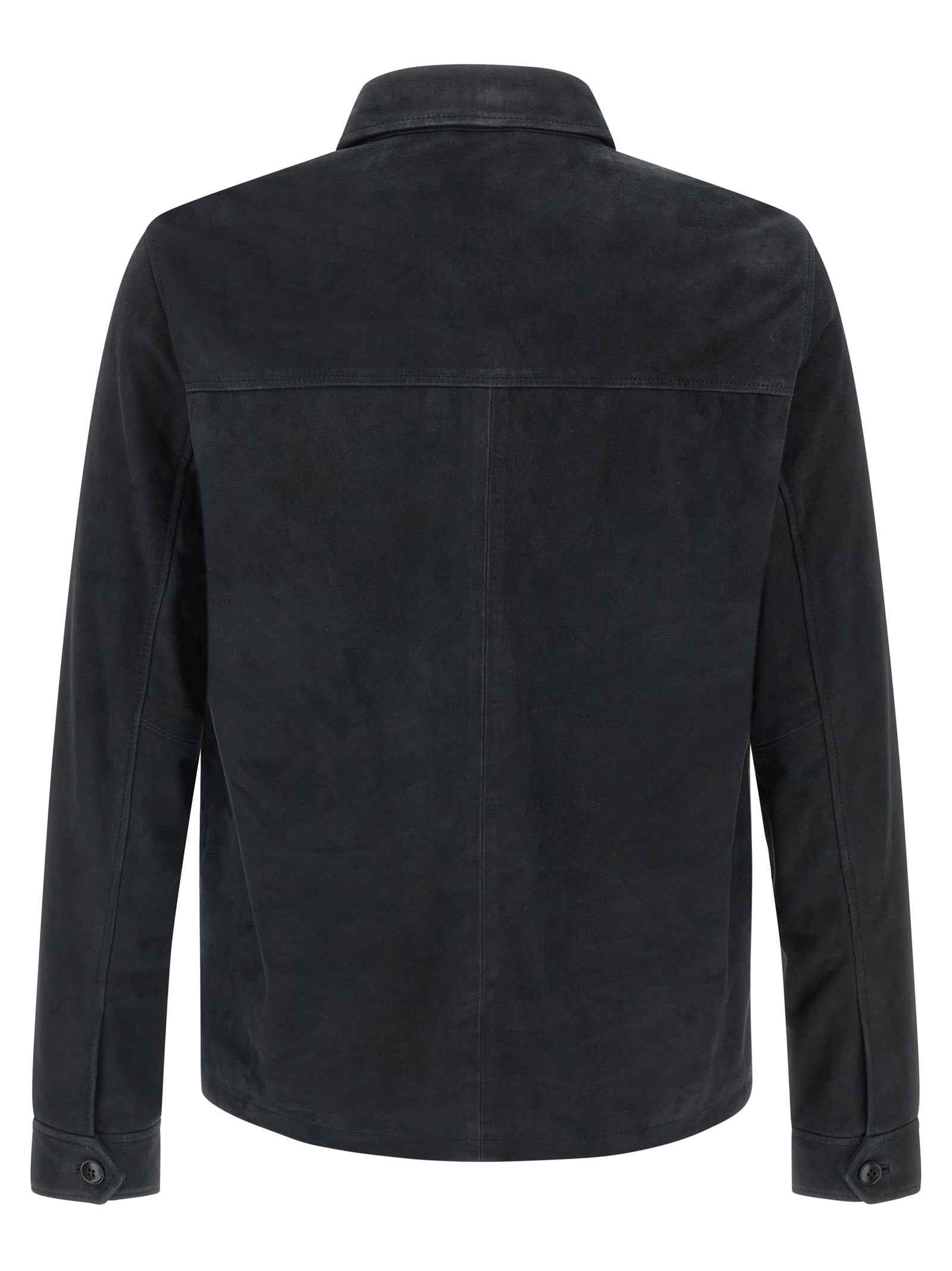 Blue Leather Leather Jacket