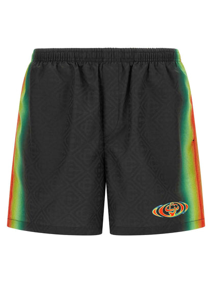 Multicolor Polyester Swim Shorts