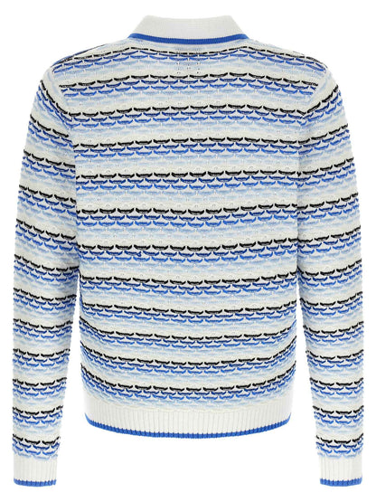 Blue Cotton Polo Shirt