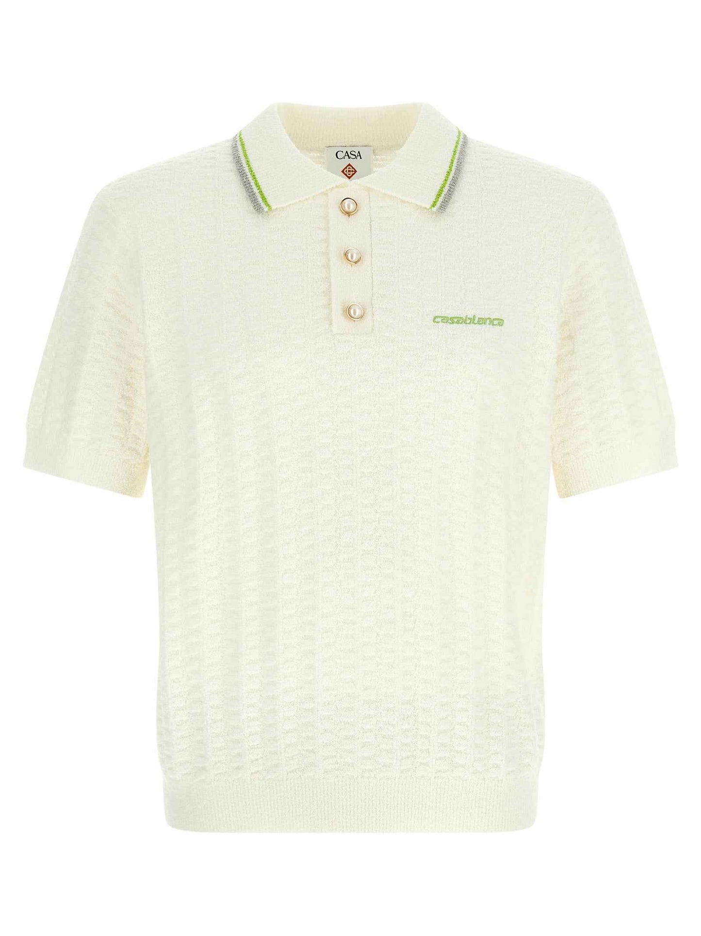 White Cotton Polo Shirt