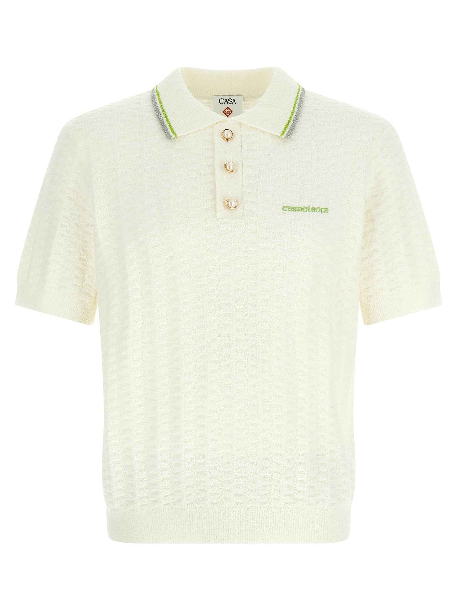 White Cotton Polo Shirt