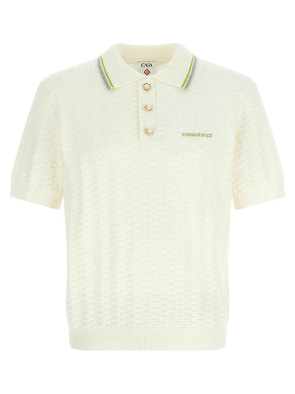 White Cotton Polo Shirt