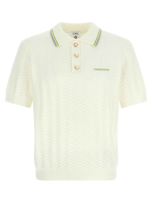 White Cotton Polo Shirt