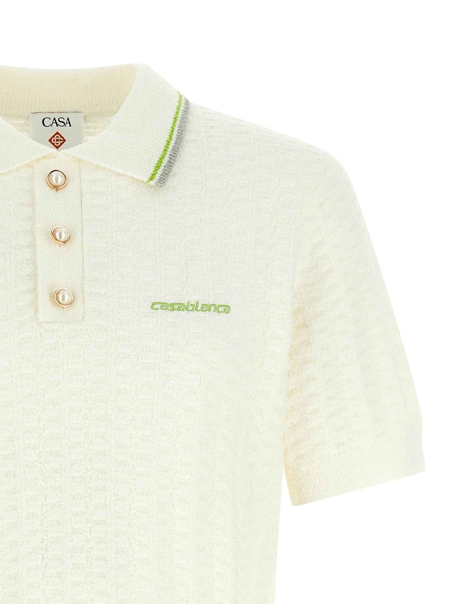 White Cotton Polo Shirt