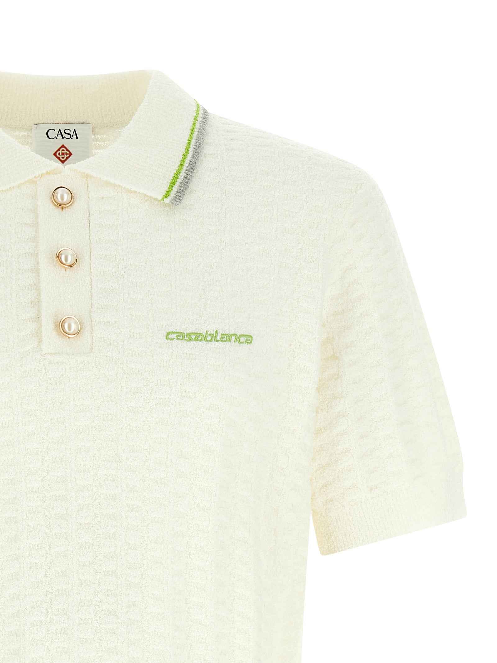 White Cotton Polo Shirt