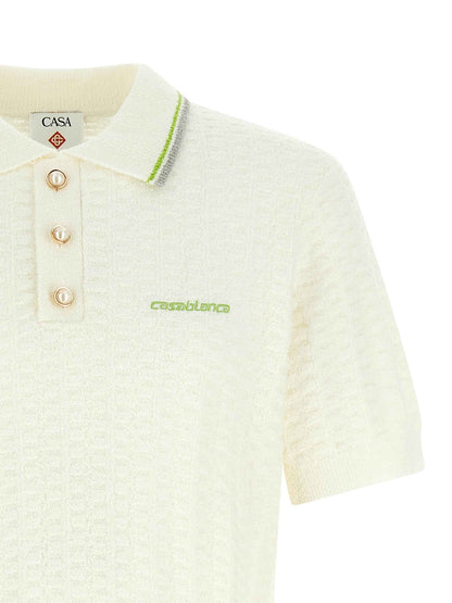 White Cotton Polo Shirt