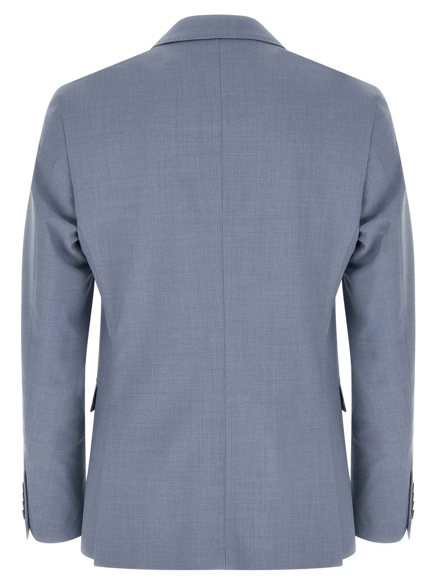 Blue Polyester Two-Piece Suit