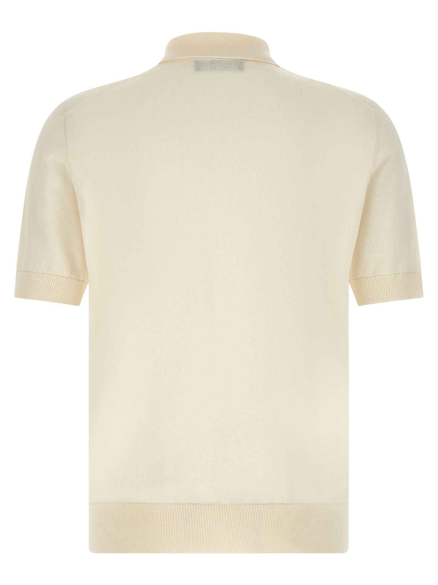White Cotton Polo Shirt