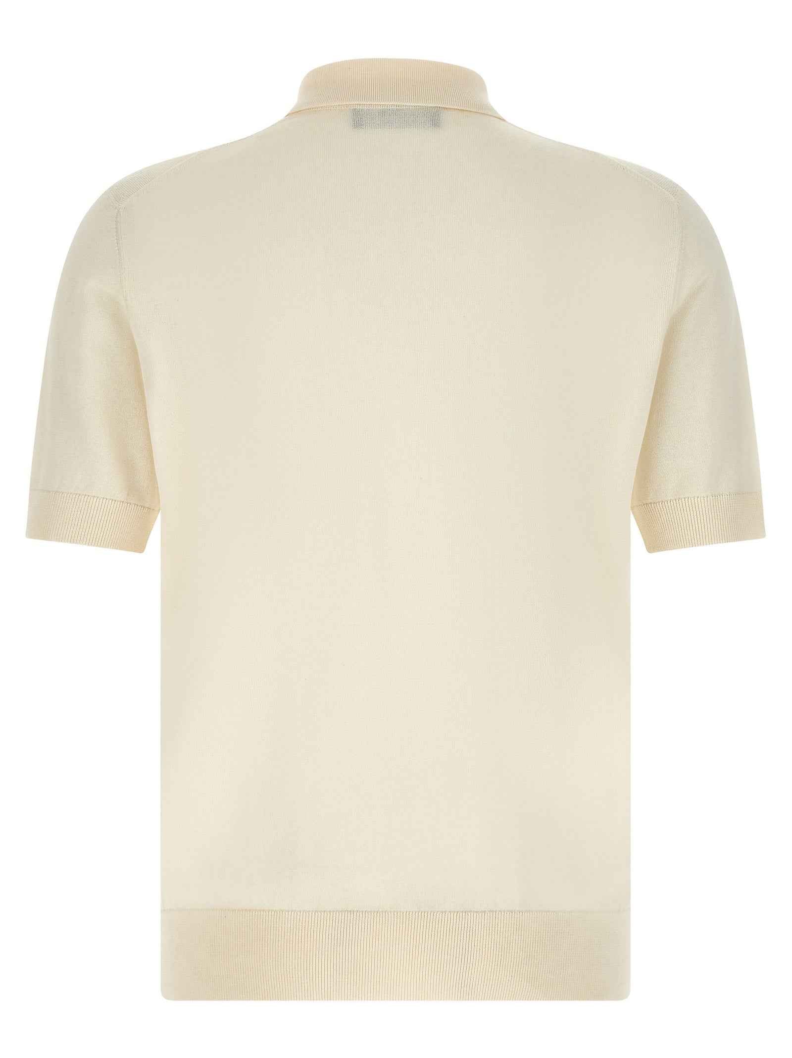 White Cotton Polo Shirt