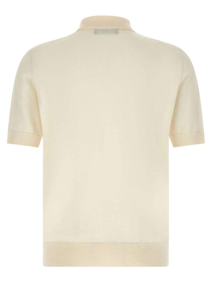 White Cotton Polo Shirt
