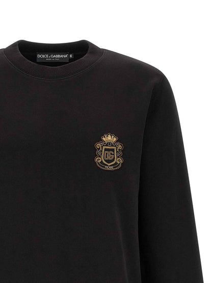 Black Cotton Sweatshirt