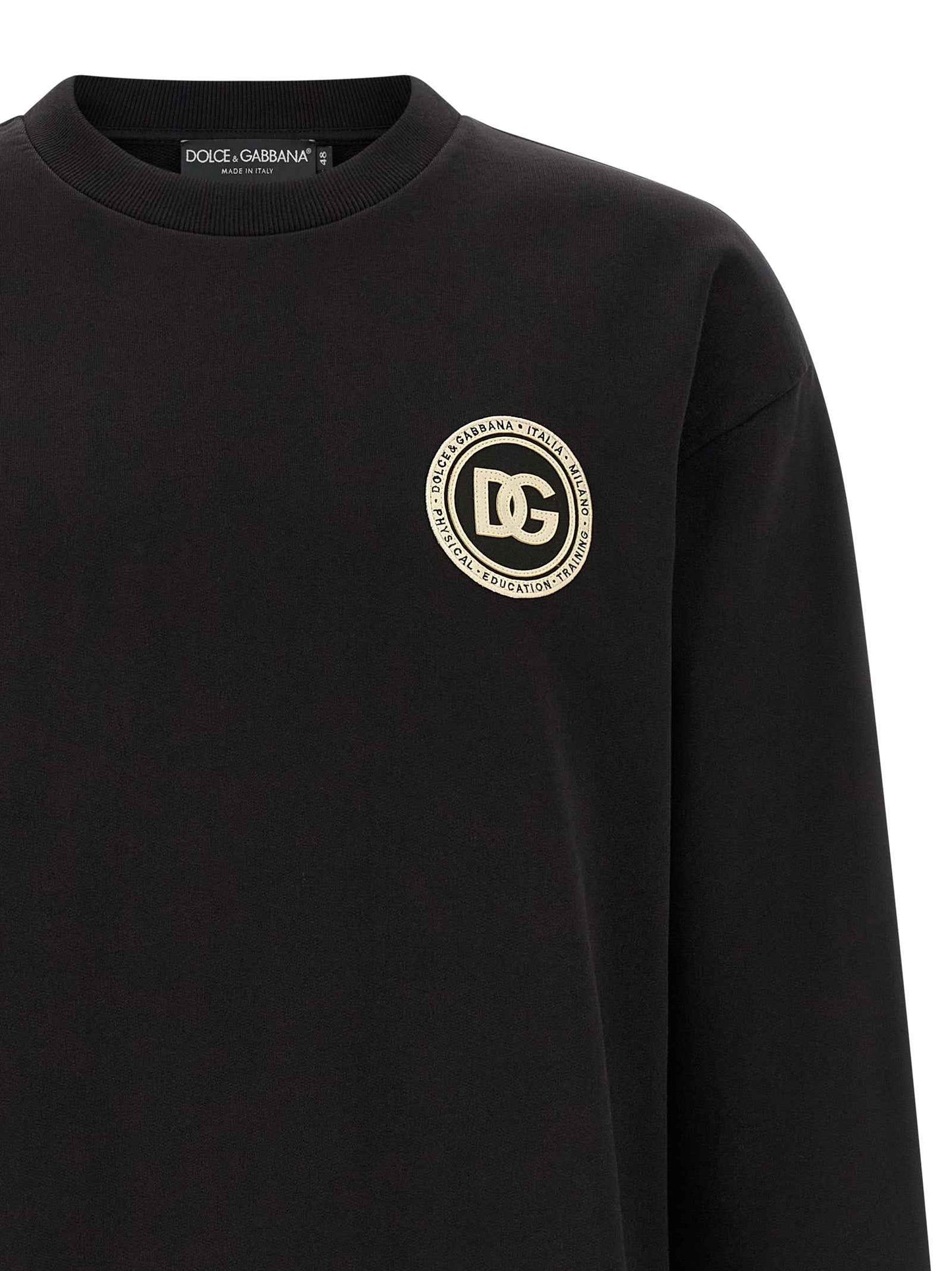 Black Cotton Sweatshirt