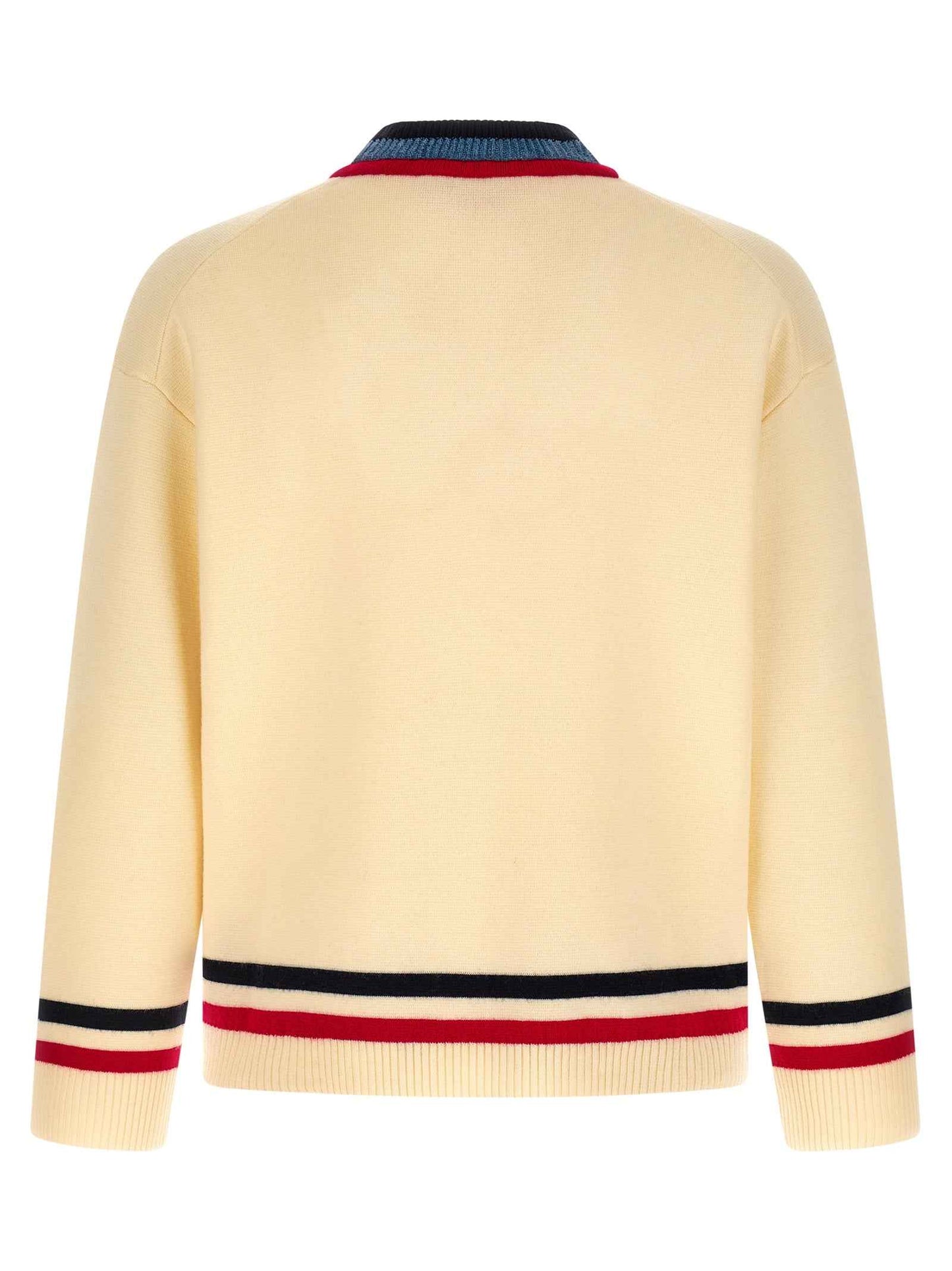 Beige Virgin Wool Cardigan