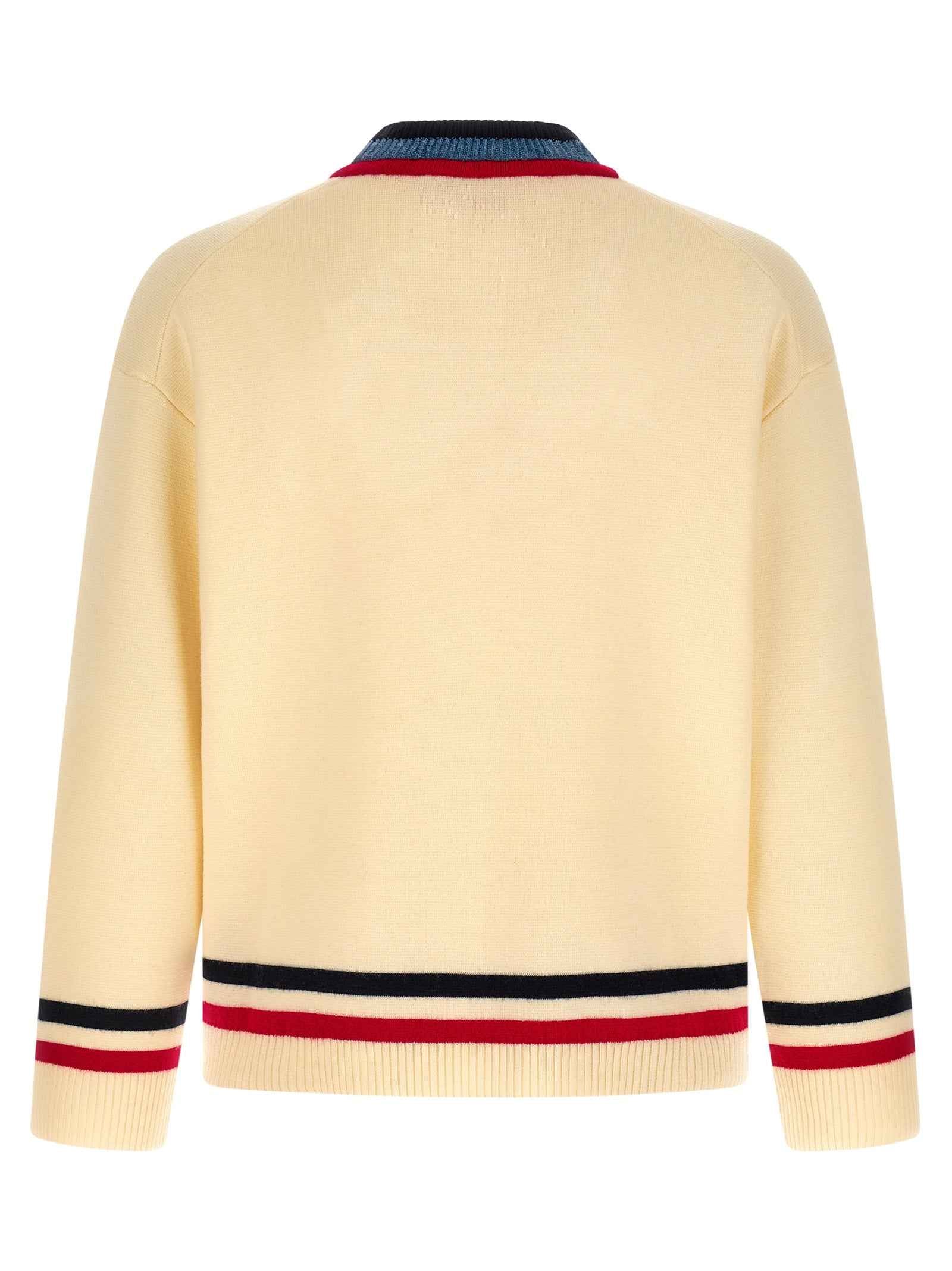 Beige Virgin Wool Cardigan