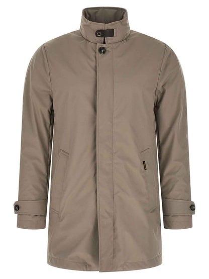Gray Polyester Shell Jacket