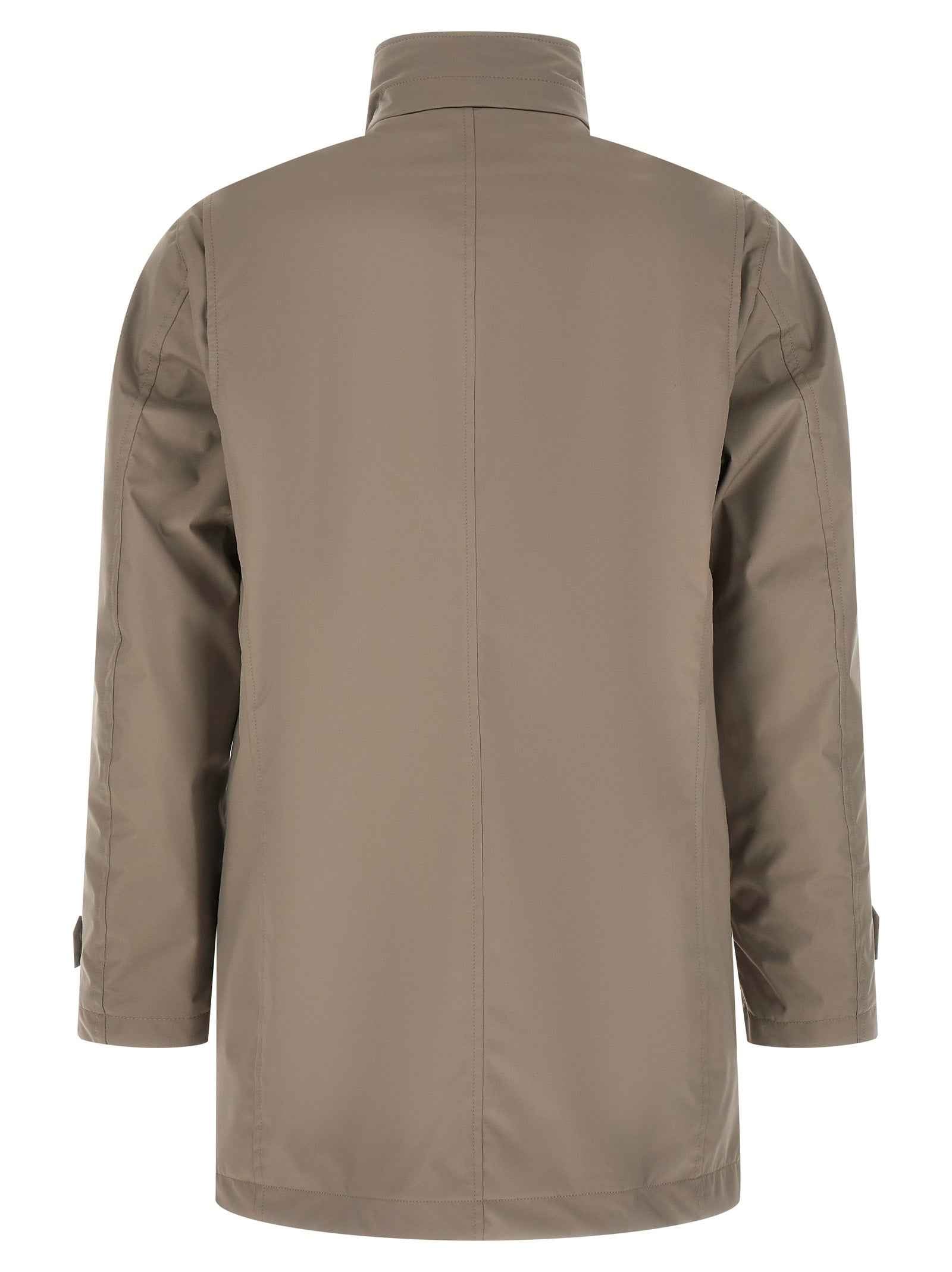 Gray Polyester Shell Jacket