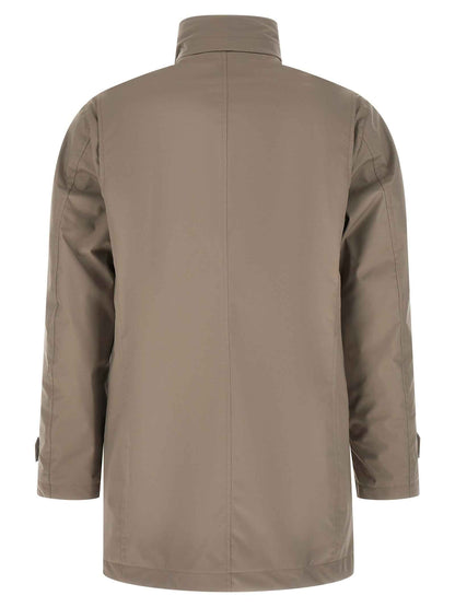 Gray Polyester Shell Jacket