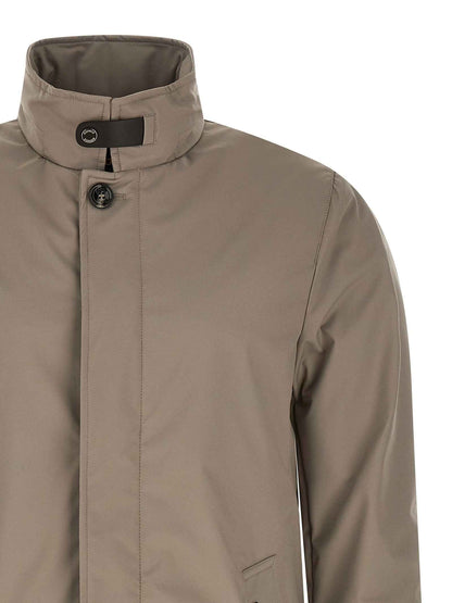 Gray Polyester Shell Jacket