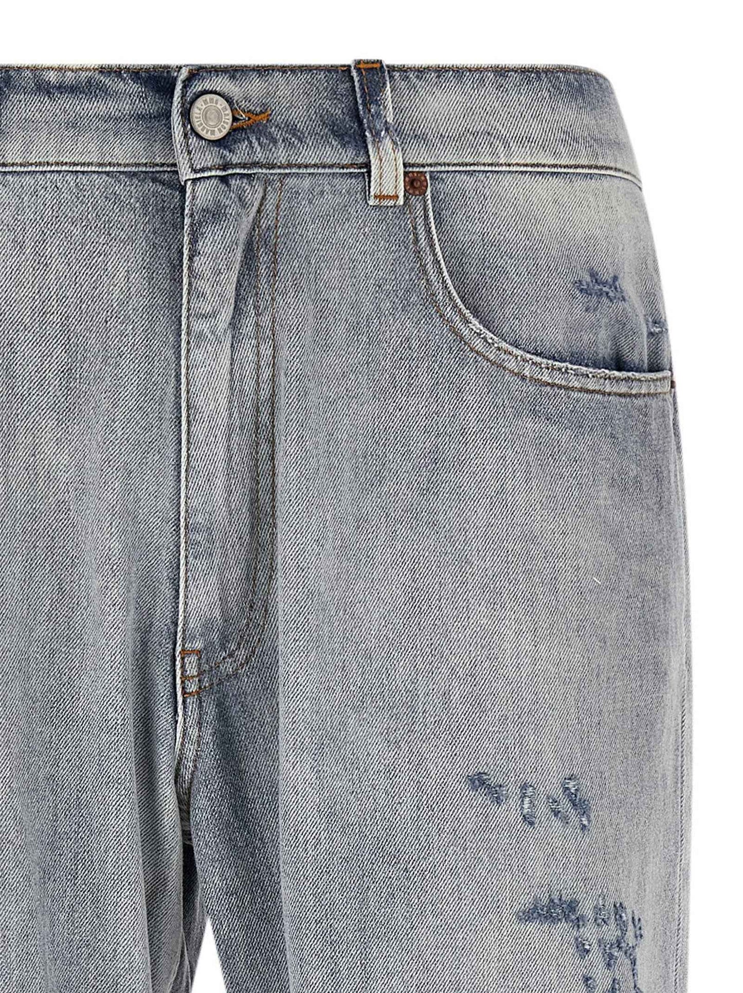 Blue Cotton Relaxed Fit Jeans
