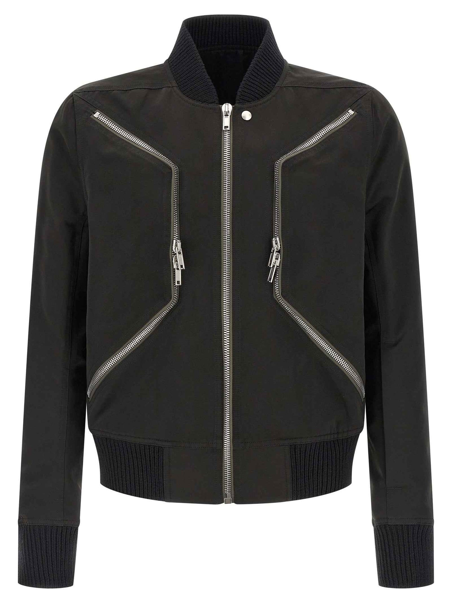 Black Polyester Bomber