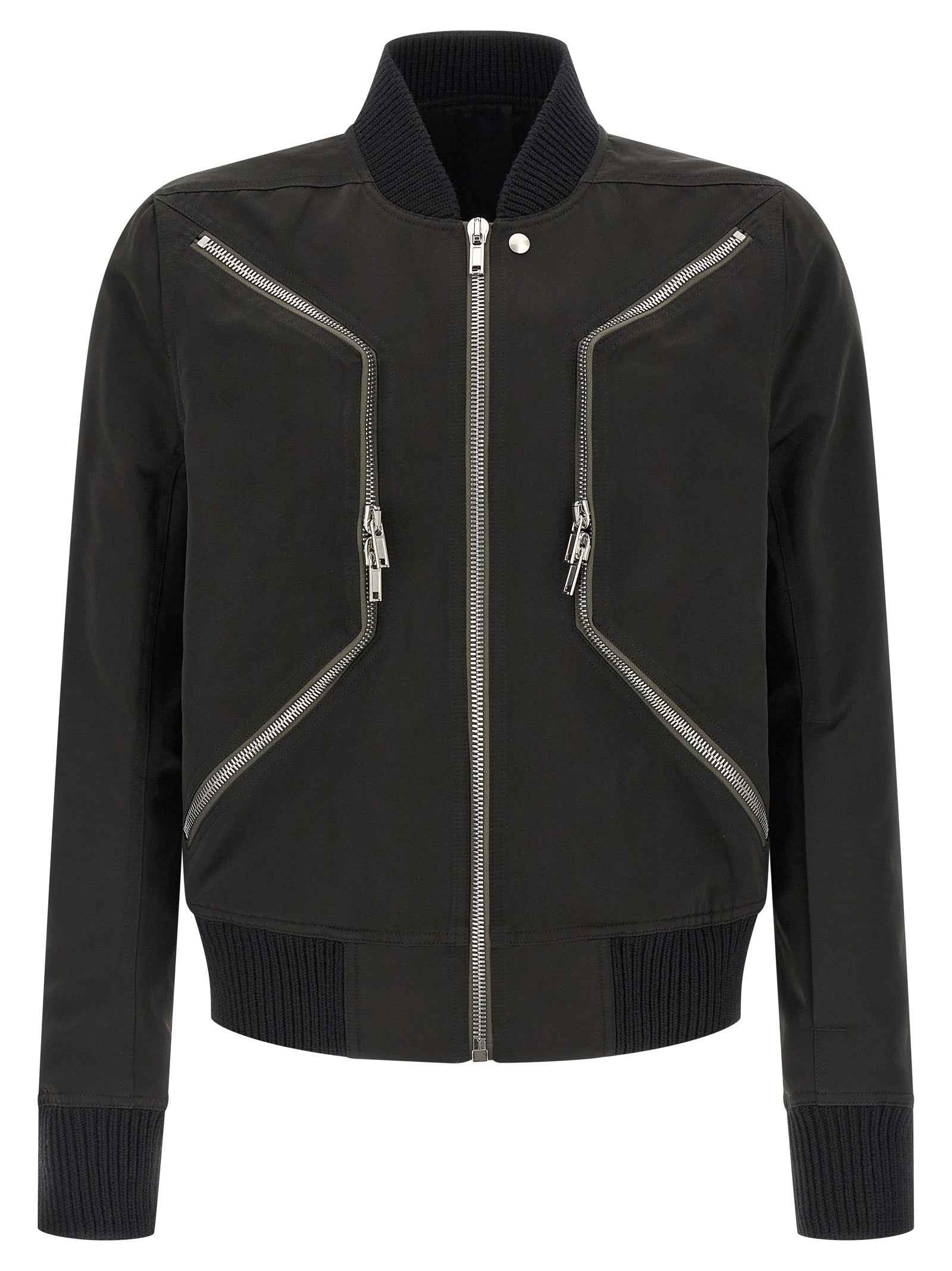 Black Polyester Bomber