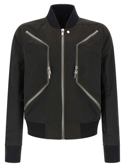 Black Polyester Bomber