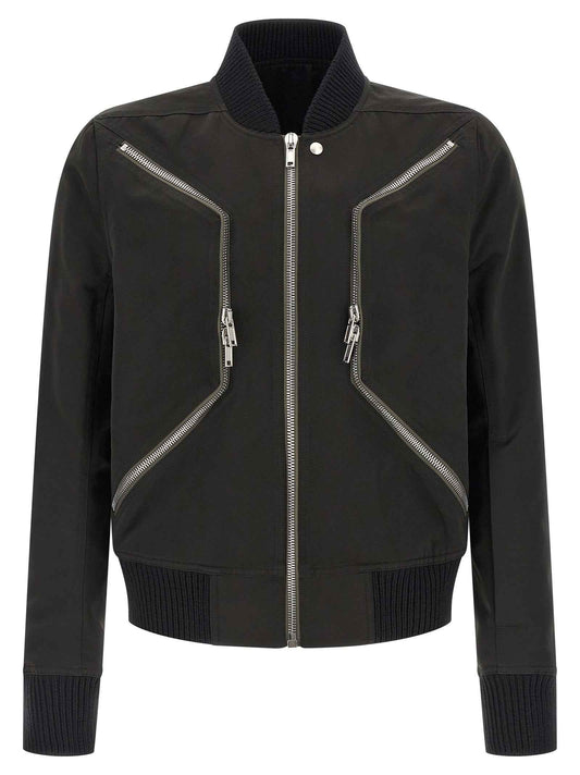 Black Polyester Bomber