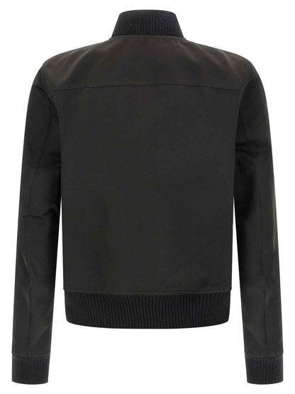 Black Polyester Bomber