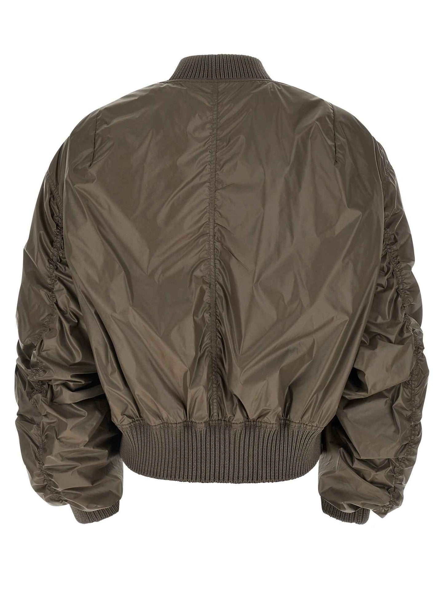 Gray Nylon Bomber