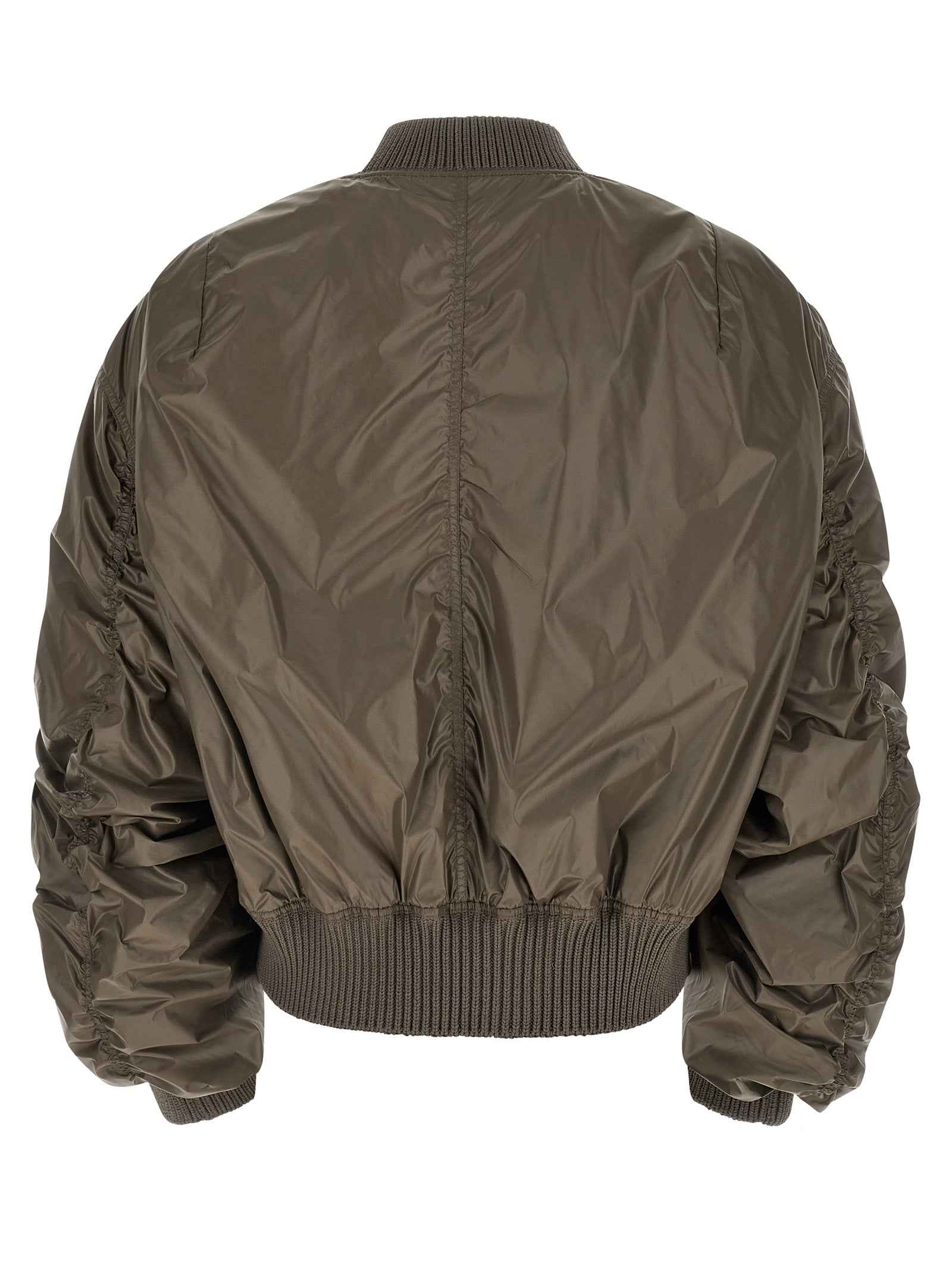 Gray Nylon Bomber