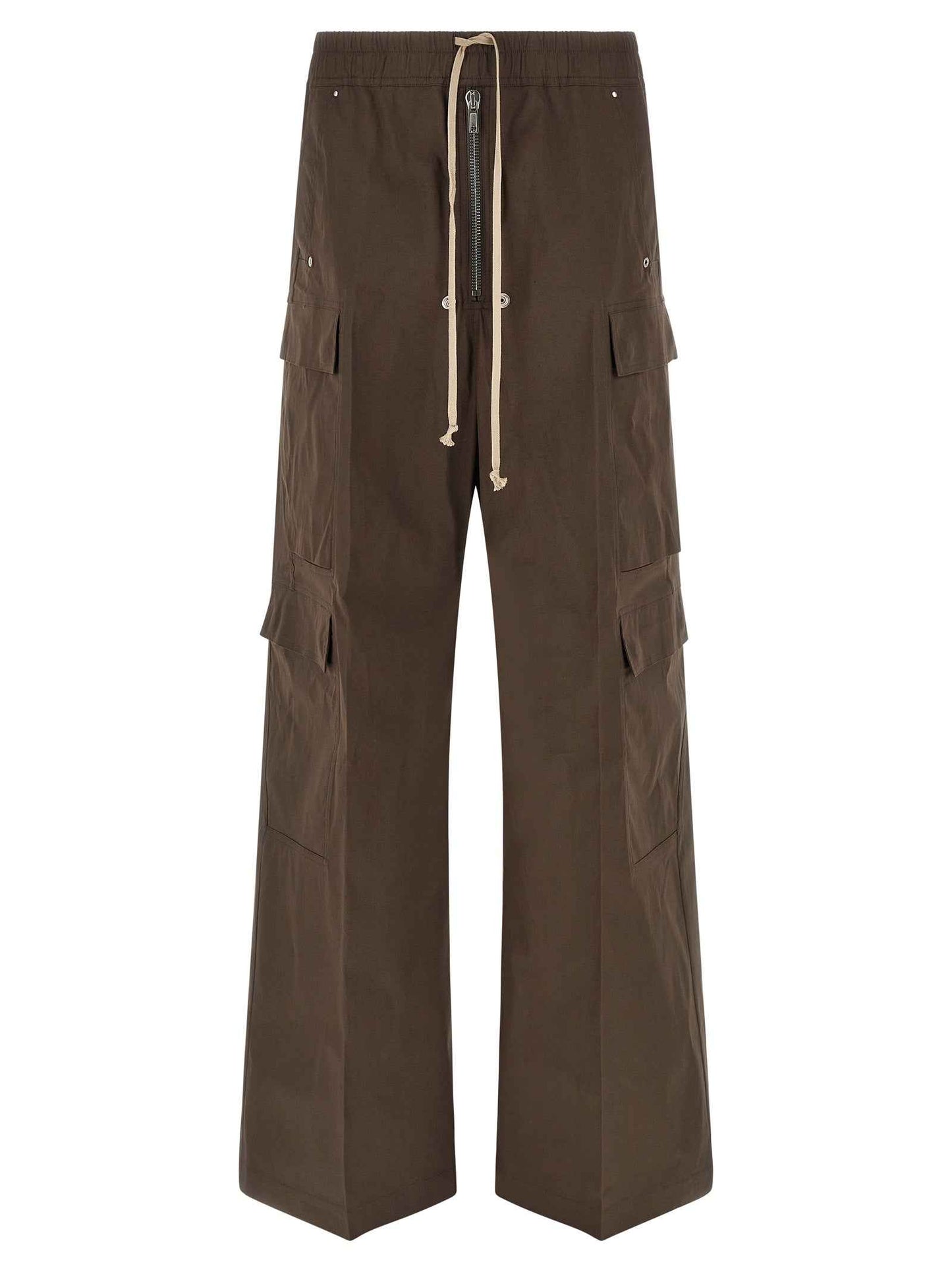 Brown Cotton Cargo Pants
