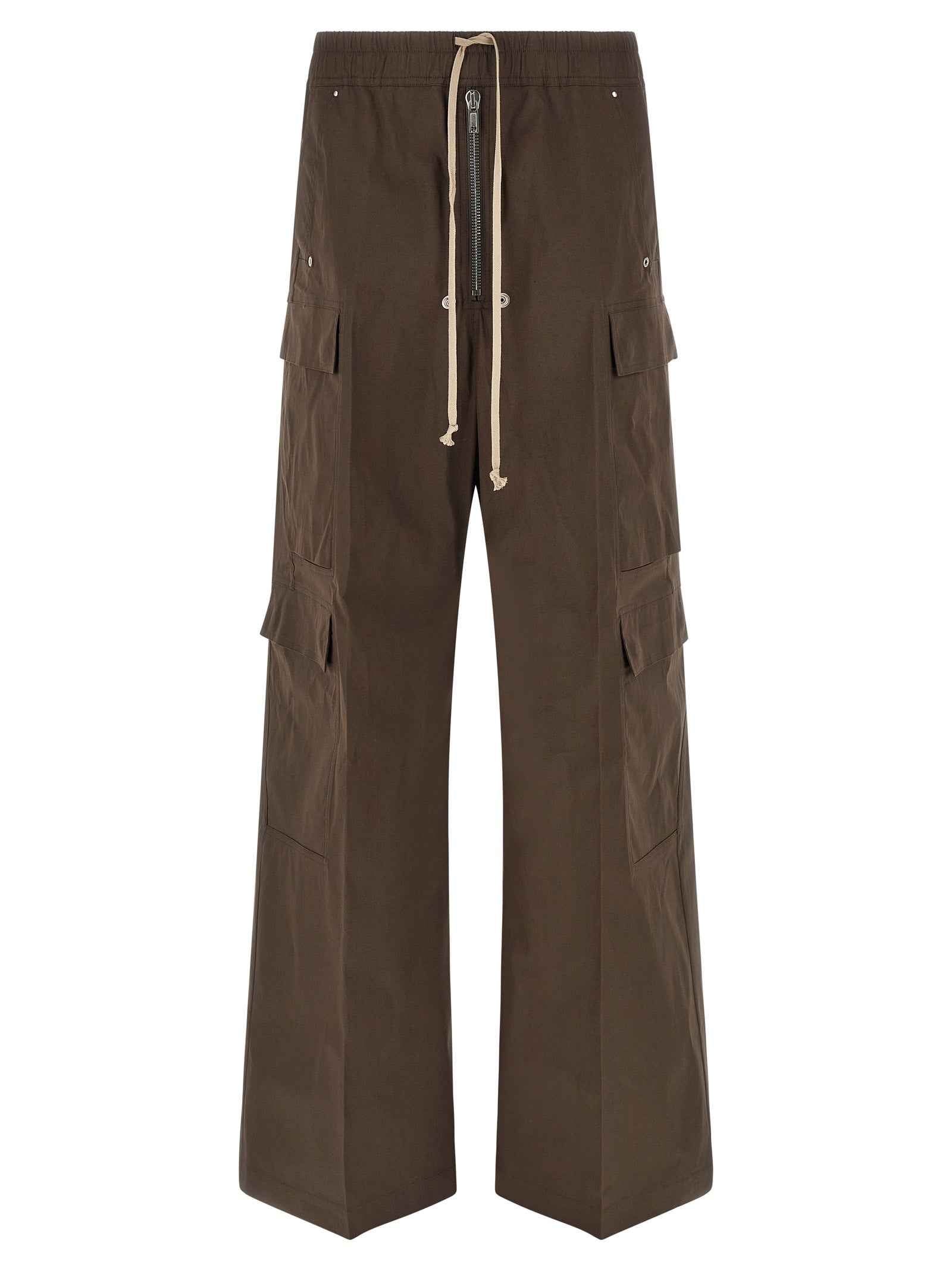 Brown Cotton Cargo Pants