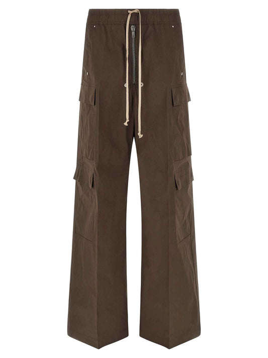 Brown Cotton Cargo Pants