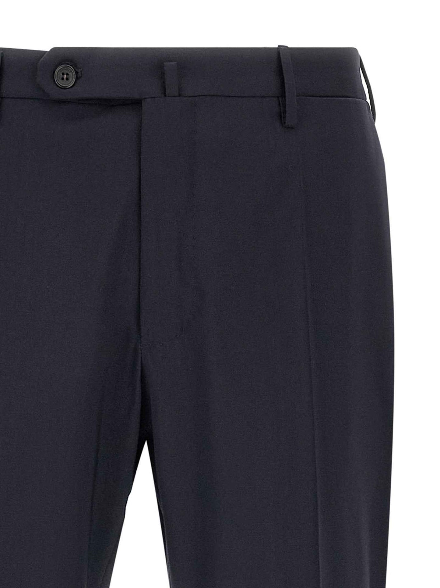 Blue Virgin Wool Dress Pants