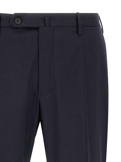 Blue Virgin Wool Dress Pants