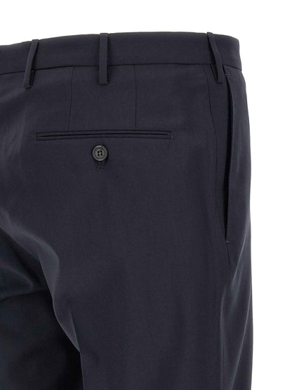 Blue Virgin Wool Dress Pants