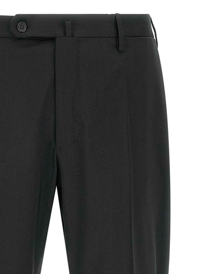 Black Virgin Wool Dress Pants
