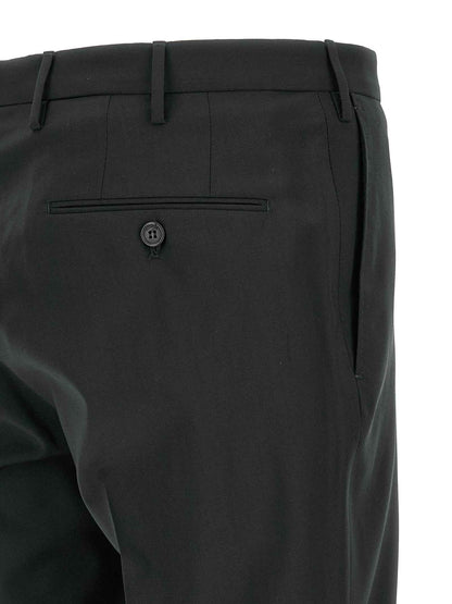 Black Virgin Wool Dress Pants