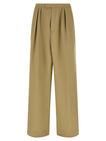 Bicolor Wool Casual Pants