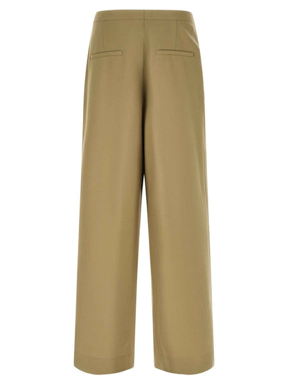 Bicolor Wool Casual Pants