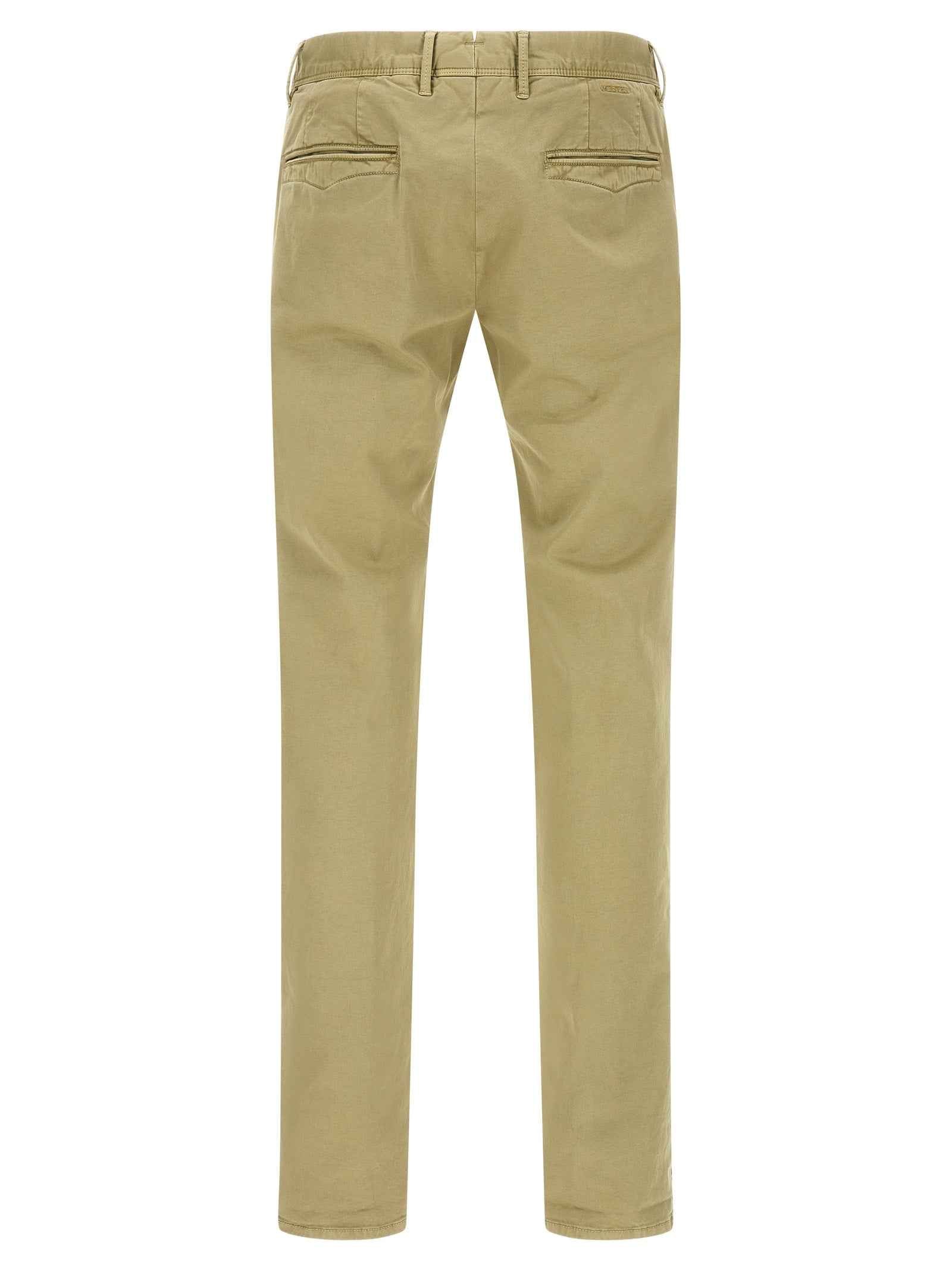 Bicolor Cotton Casual Pants