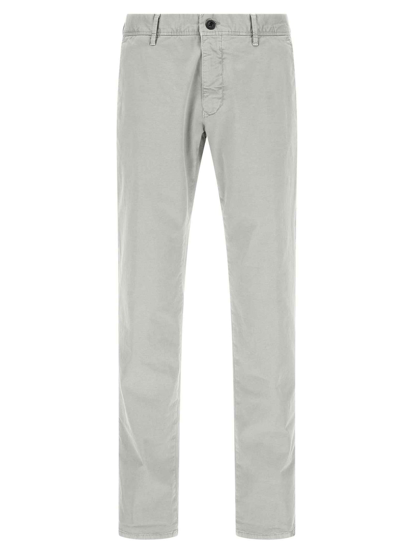 Gray Cotton Casual Pants
