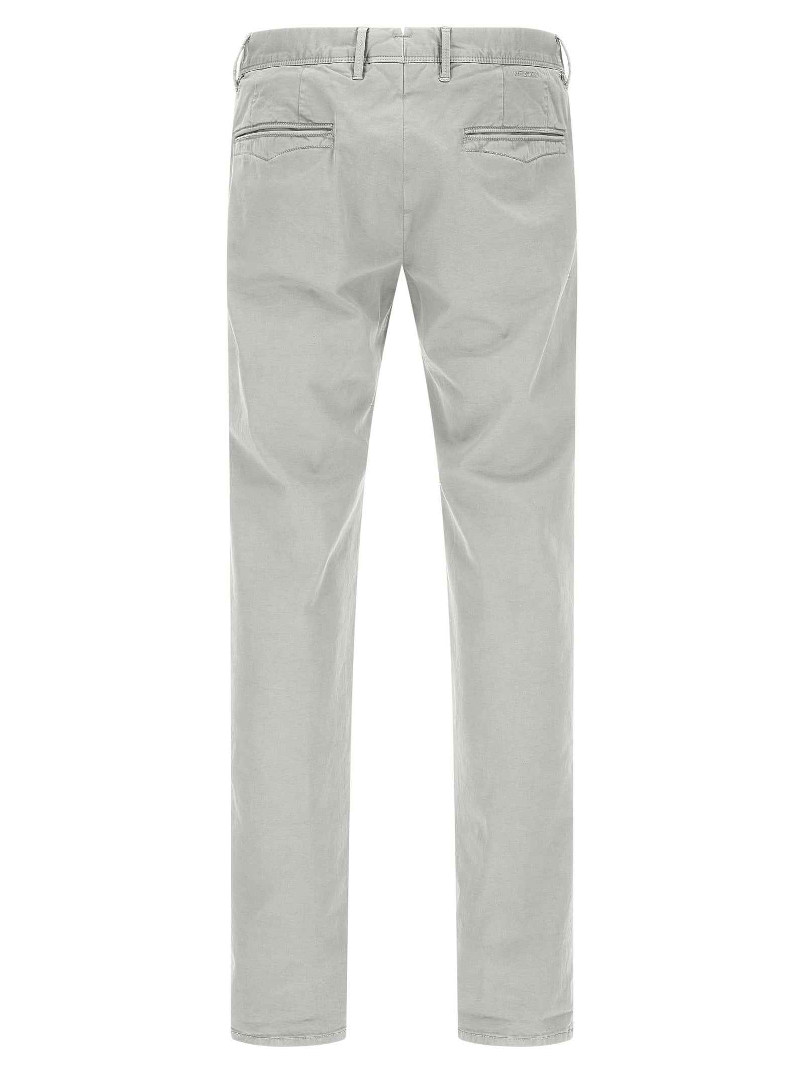 Gray Cotton Casual Pants
