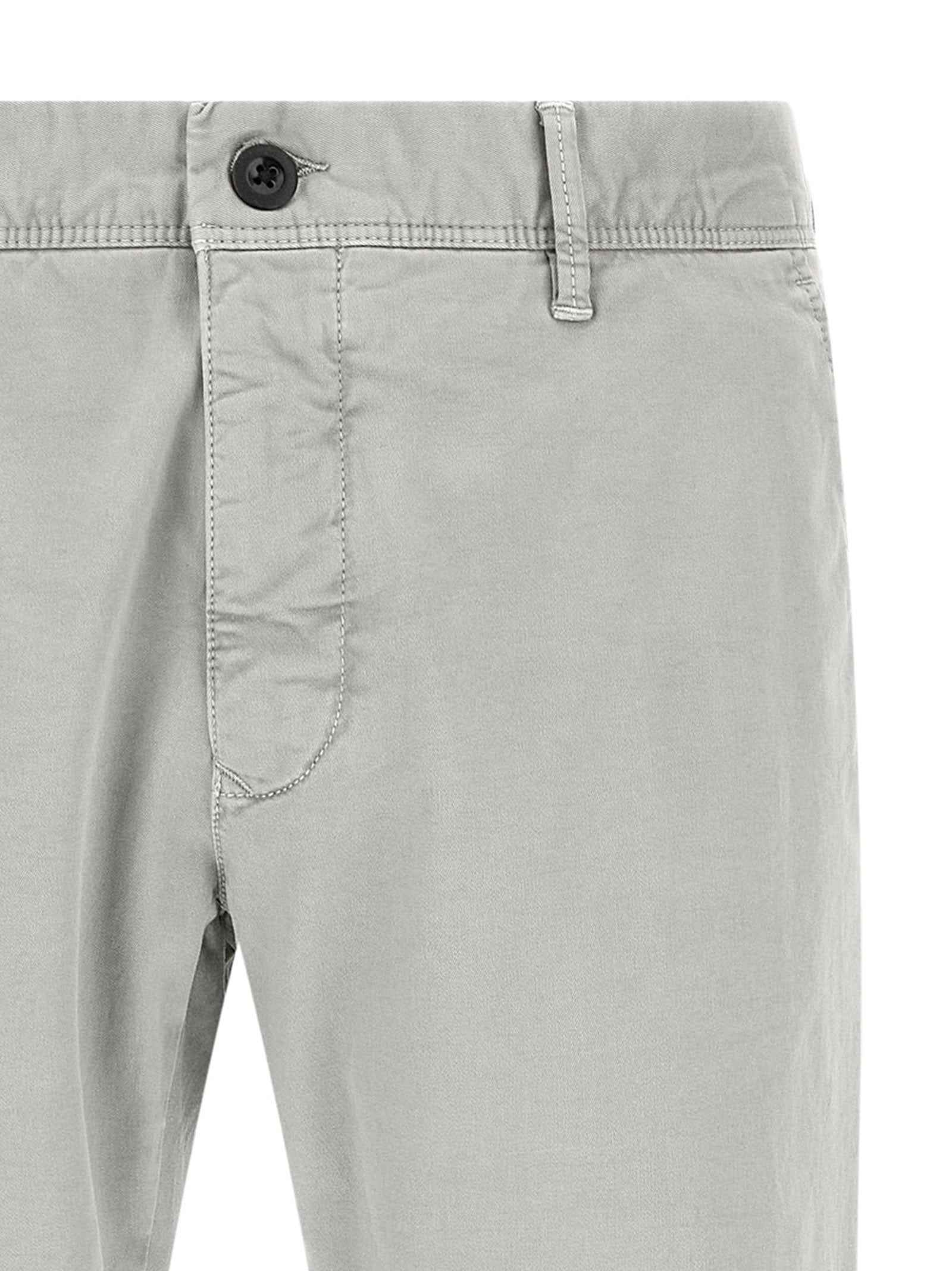 Gray Cotton Casual Pants